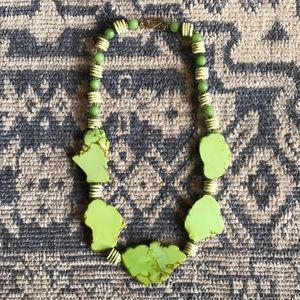 Lime green statement necklace